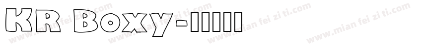 KR Boxy字体转换